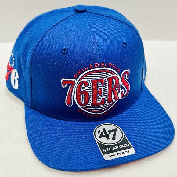 47 Other - '47 Brand Philadelphia‎ 76ers High Post Captain Snapback Hat Adjustable Blue NBA